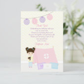 Invitation Fête pyjama de glamping (Debout devant)