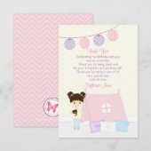 Invitation Fête pyjama de glamping (Devant / Derrière)