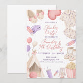 Invitation Fête Pyjama de Nuit (Devant / Derrière)