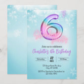 Invitation fête pyjama merveilleux pays d'hiver (Devant / Derrière)