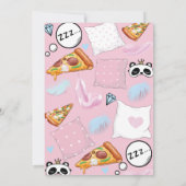 Invitation Fête Pyjama Pizza et Déguisement (Dos)