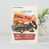 Invitation Fête rétro (Debout devant)