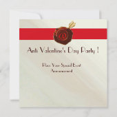 INVITATION FÊTE RÉTRO ANTI SAINT-VALENTIN SCIELLIER MONOGRAMM (Dos)