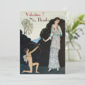 INVITATION FÊTE RÉTRO CONTRE LA SAINT-VALENTIN : MONOGRAMME À (Debout devant)