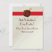 INVITATION FÊTE RÉTRO CONTRE LA SAINT-VALENTIN : MONOGRAMME À (Dos)