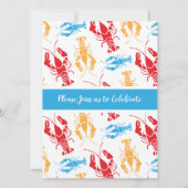 Invitation Fête rétro de cuisson du homard de la Nouvelle-Ang (Dos)