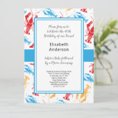 Invitation Fête rétro de cuisson du homard de la Nouvelle-Ang (Debout devant)