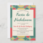 Invitation Fête Rétro Espagnole Noël Nochebuena Féria (Devant)