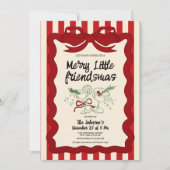 Invitation Fête Rétro Friendsmas (Devant)