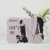 Invitation Fête rétro-Vintage des années 20 (Debout devant)