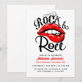 Invitation Fête Rock and Roll, ANNIVERSAIRE Rock & Roll, (Devant / Derrière)