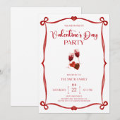 Invitation Fête romantique de la Saint-Valentin (Devant / Derrière)