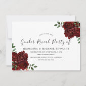 Invitation Fête romantique de révélation de genre Rose de Bou (Devant)