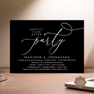 Invitation Fête Romantique Pour Toujours, Dîner de Mariage