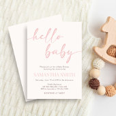 Invitation Fête Rose Bébé Naissance