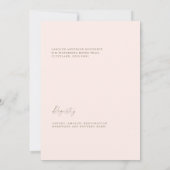 Invitation Fête Rose dans la Maison Champagne Toast Mariage (Dos)