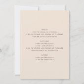 Invitation Fête rose de bachelorts à fleurs aquarelle week-en (Dos)