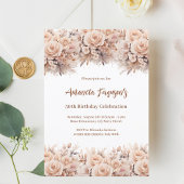 Invitation Fête rose de pêche à la crème