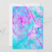 Invitation Fête Rose et Bleu pastel de 16 Ans Douce Aquarelle (Dos)