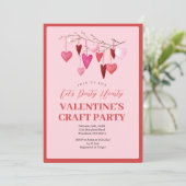 Invitation Fête rose Let's Party Hearty Saint-Valentin artisa (Debout devant)