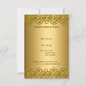 Invitation Fête Rose Or (Dos)