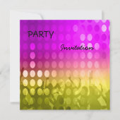 Invitation fête rose rave (Devant)