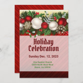 Invitation Fête rouge (Devant / Derrière)