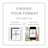 Invitation Fête Rouge Blanc Et Bleu 4 juillet