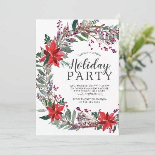 Invitation Fête Russe Wreath (Debout devant)