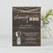 Invitation Fête rustique de BBQ pour la Première Communion / (Debout devant)