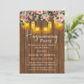 Invitation Fête rustique de chauffage domestique Accueil Swee (Debout devant)