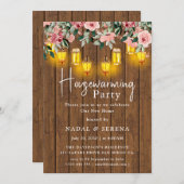 Invitation Fête rustique de chauffage domestique Accueil Swee (Devant / Derrière)