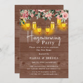 Invitation Fête rustique de chauffage domestique Accueil Swee (Devant / Derrière)