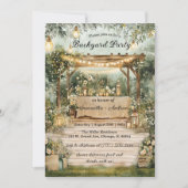 Invitation Fête Rustique de Jardin à Imprimer (Devant)