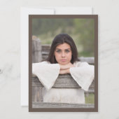 Invitation Fête Rustique de photo florale blanc Birch (Dos)