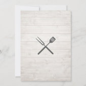 Invitation Fête rustique d'été de barbecue dans le jardin (Dos)