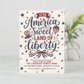Invitation Fête rustique du 4 juillet (Debout devant)