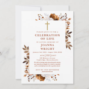 Invitation Fête Rustique Florale Chrétienne De La Vie