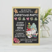 Invitation Fête rustique Gnome Biscuits Bonbons Noël Fête (Debout devant)