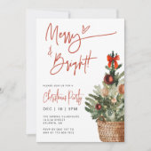 Invitation Fête Rustique Joyeuse et Lumineuse de Noël (Devant)