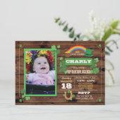 Invitation Fête Saint-Patricks Anniversaire de la fête Photo  (Debout devant)