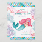 Invitation Fête Sirène (Devant / Derrière)