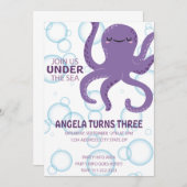 Invitation Fête sous la mer (Devant / Derrière)