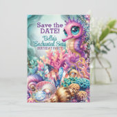 Invitation Fête sous la mer magique enchantée (Debout devant)