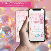 Invitation Fête spa Anniversaire, Dormir, Fête de bois