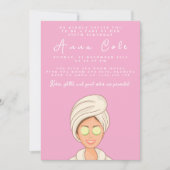 Invitation Fête spa Anniversaire Pamper Day Enfants (Devant)