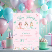 Invitation Fête spa Anniversaire rose