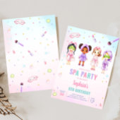 Invitation Fête Spa de beauté fille fête d'anniversaire