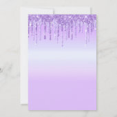 Invitation Fête spa Glam Girl Anniversaire Salon de fête viol (Dos)