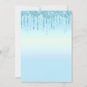 Invitation Fête spa Glam Girl Fête d'anniversaire Salon Bleu (Dos)